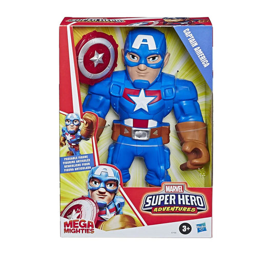 Marvel Playskool Super Hero Adventures Captain America Mega Mighties Action Figure