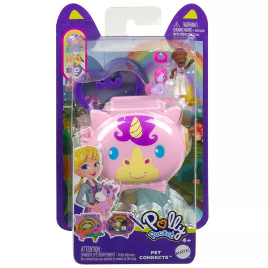 Polly Pocket Pet Connects Stackable Unicorn Compact Playsets